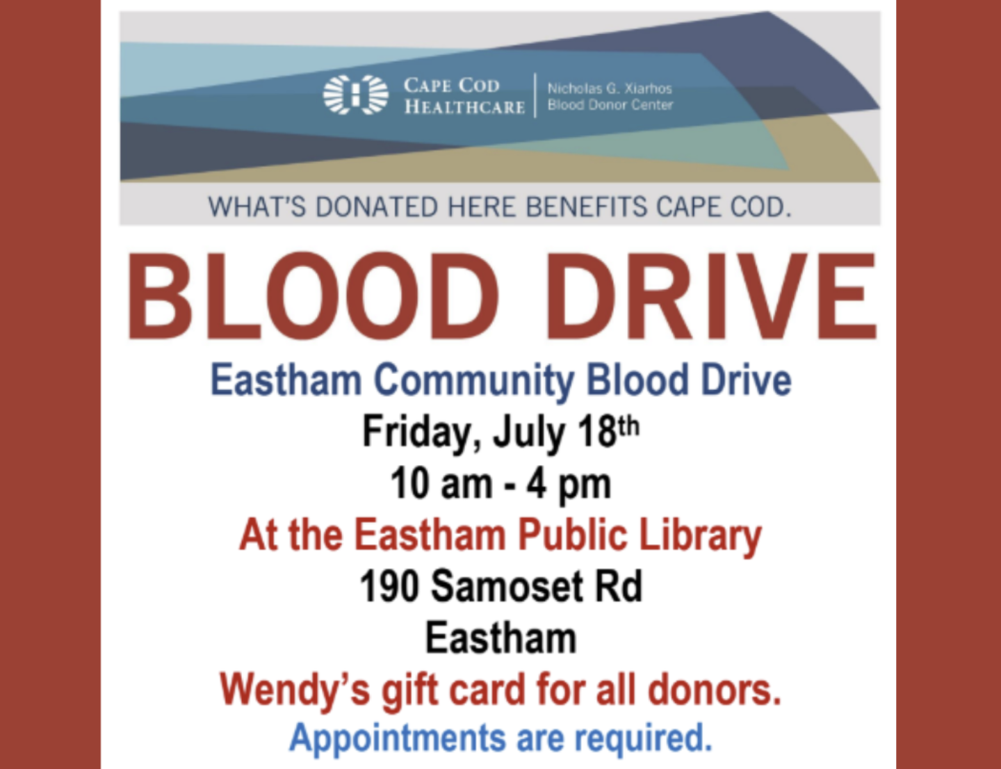 fri 18 jul 2025: blood drive