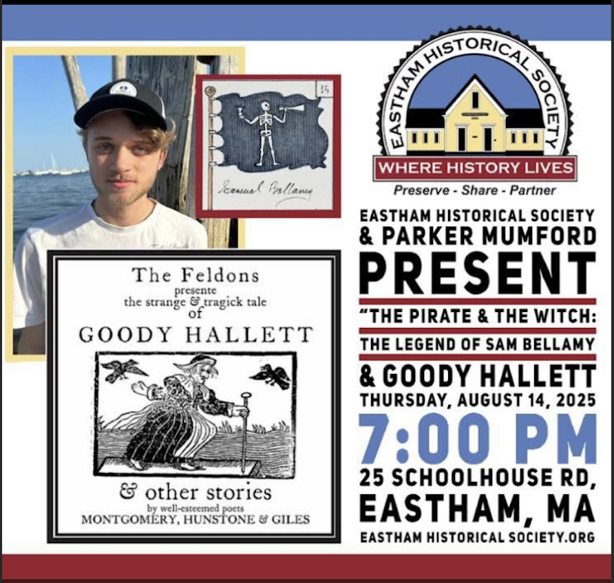 thu 14 aug 2025: “The Pirate Black Sam Bellamy” with Parker Mumford