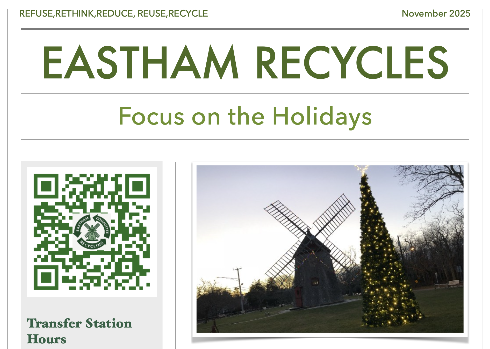 nov 2025: recycling newsletter (holidays)